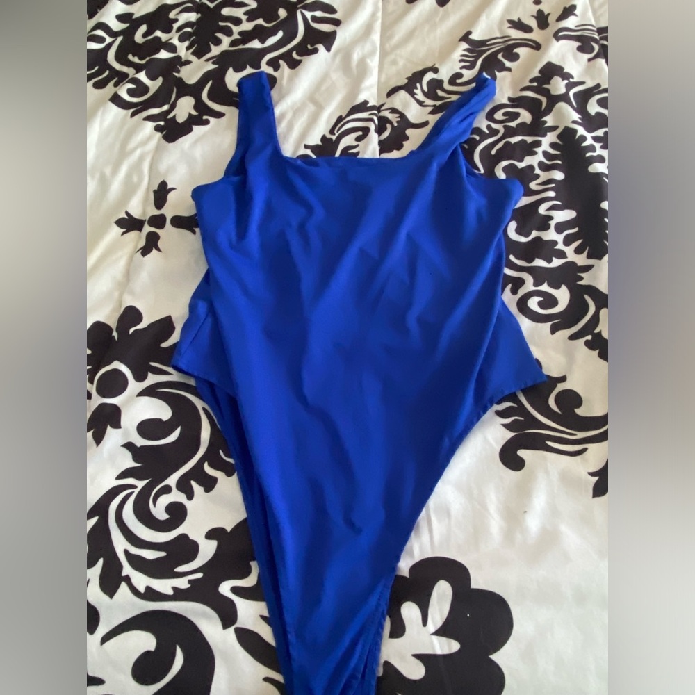 Blue bodysuit
